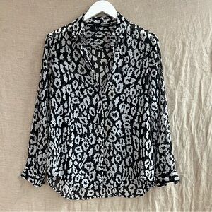The Kooples Sheer Patterned Blouse